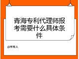 青海专利代理师报考需要什么具体条件