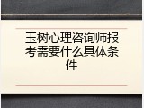 玉树心理咨询师报考需要什么具体条件