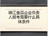 镇江食品企业负责人报考需要什么具体条件