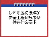 沙坪坝区初级煤矿安全工程师报考条件有什么要求