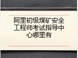 阿里初级煤矿安全工程师考试指导中心哪里有