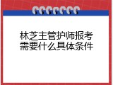 林芝主管护师报考需要什么具体条件