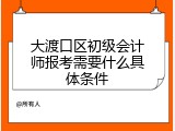大渡口区初级会计师报考需要什么具体条件
