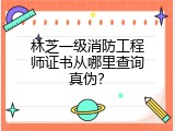 林芝一级消防工程师证书从哪里查询真伪？