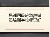 昌都四级应急救援员培训学校哪里好