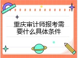 重庆审计师报考需要什么具体条件
