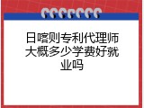 日喀则专利代理师大概多少学费好就业吗
