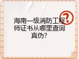 海南一级消防工程师证书从哪里查询真伪？