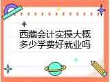 西藏会计实操大概多少学费好就业吗