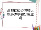 昌都初级经济师大概多少学费好就业吗