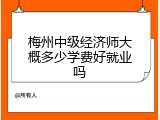 梅州中级经济师大概多少学费好就业吗