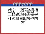 咸宁一级民航机场工程建造师需要学什么科目呢哪些内容