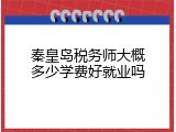 秦皇岛税务师大概多少学费好就业吗