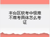 丰台区软考中级难不难考具体怎么考证