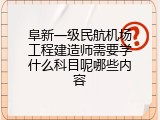阜新一级民航机场工程建造师需要学什么科目呢哪些内容