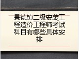景德镇二级安装工程造价工程师考试科目有哪些具体安排