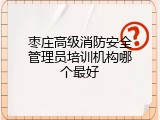枣庄高级消防安全管理员培训机构哪个最好