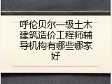 呼伦贝尔一级土木建筑造价工程师辅导机构有哪些哪家好