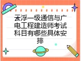 云浮一级通信与广电工程建造师考试科目有哪些具体安排