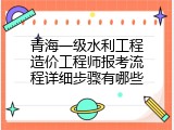 青海一级水利工程造价工程师报考流程详细步骤有哪些