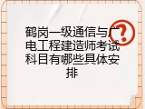 鹤岗一级通信与广电工程建造师考试科目有哪些具体安排