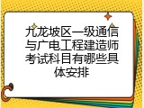 九龙坡区一级通信与广电工程建造师考试科目有哪些具体安排