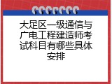 大足区一级通信与广电工程建造师考试科目有哪些具体安排