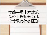 孝感一级土木建筑造价工程师分为几个等级有什么区别