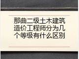 那曲二级土木建筑造价工程师分为几个等级有什么区别
