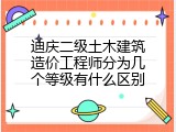 迪庆二级土木建筑造价工程师分为几个等级有什么区别