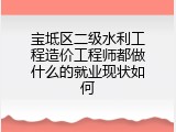 宝坻区二级水利工程造价工程师都做什么的就业现状如何