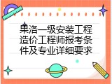 果洛一级安装工程造价工程师报考条件及专业详细要求
