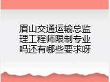 眉山交通运输总监理工程师限制专业吗还有哪些要求呀