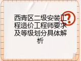 西青区二级安装工程造价工程师要求及等级划分具体解析