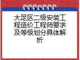 大足区二级安装工程造价工程师要求及等级划分具体解析