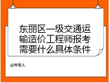 东丽区一级交通运输造价工程师报考需要什么具体条件