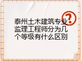 泰州土木建筑专业监理工程师分为几个等级有什么区别