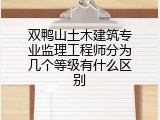 双鸭山土木建筑专业监理工程师分为几个等级有什么区别