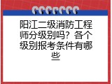 阳江二级消防工程师分级别吗？各个级别报考条件有哪些