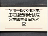 铜川一级水利水电工程建造师考试成绩在哪里查询怎么查