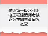 景德镇一级水利水电工程建造师考试成绩在哪里查询怎么查