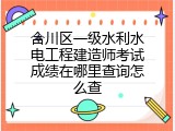 合川区一级水利水电工程建造师考试成绩在哪里查询怎么查