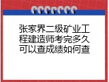 张家界二级矿业工程建造师考完多久可以查成绩如何查