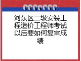 河东区二级安装工程造价工程师考试以后要如何复审成绩