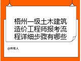 梧州一级土木建筑造价工程师报考流程详细步骤有哪些