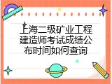 上海二级矿业工程建造师考试成绩公布时间如何查询