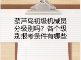 葫芦岛初级机械员分级别吗？各个级别报考条件有哪些