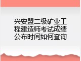 兴安盟二级矿业工程建造师考试成绩公布时间如何查询