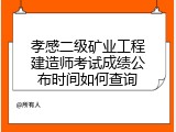 孝感二级矿业工程建造师考试成绩公布时间如何查询