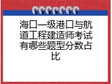 海口一级港口与航道工程建造师考试有哪些题型分数占比